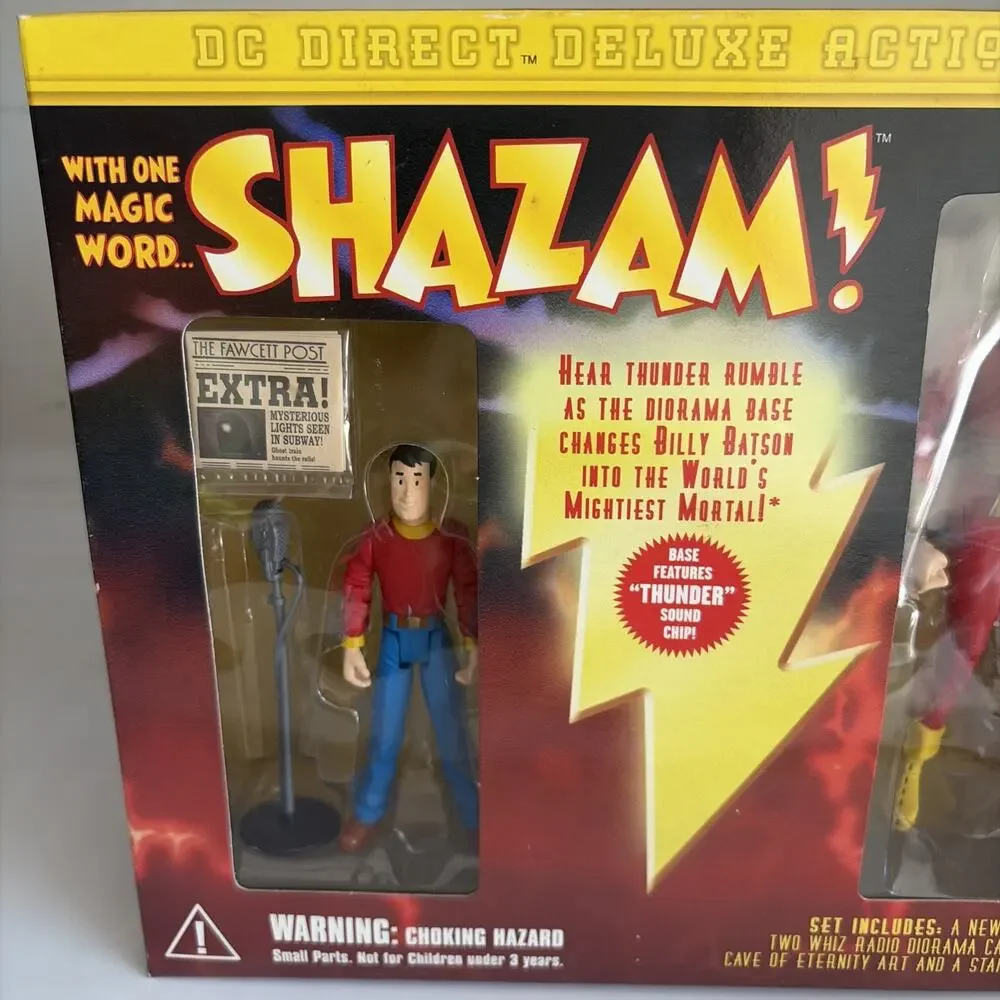 Shazam & Billy Batson 2 Pack Deluxe DC DIRECT Set MOC NEW